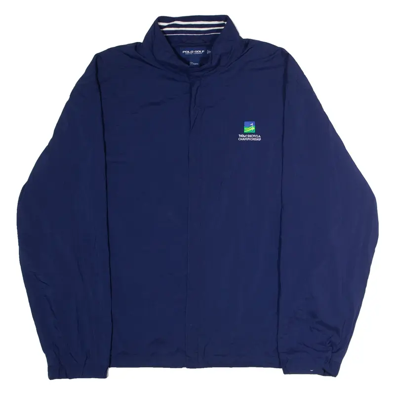 POLO RALPH LAUREN Wachovia Championship Golf Mens Windbreaker Jacket Blue 90s XL