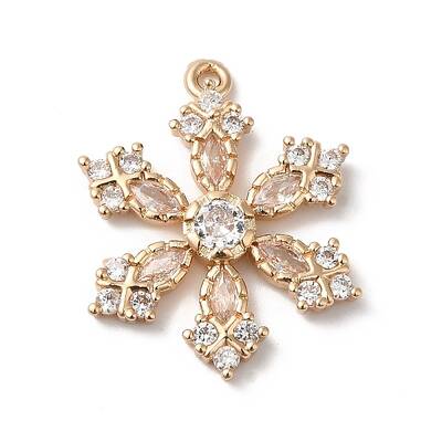 Brass Micro Pave Cubic Zirconia Pendants