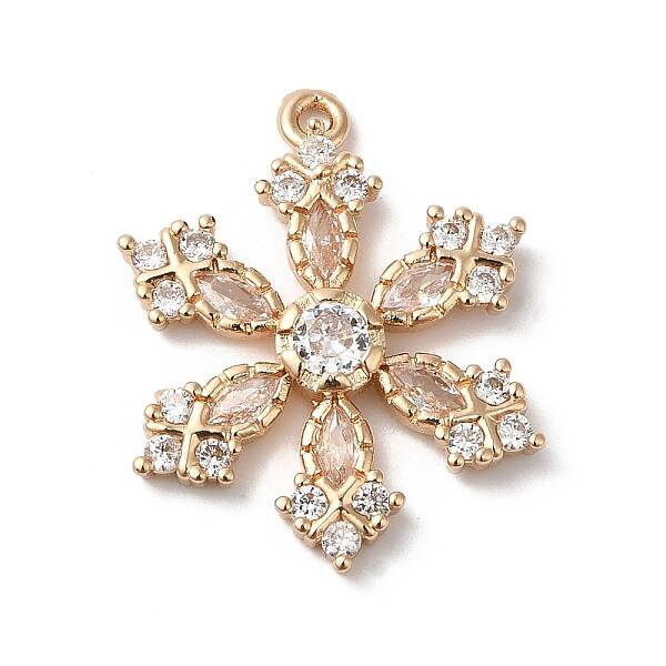 Brass Micro Pave Cubic Zirconia Pendants