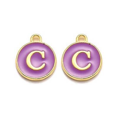 Golden Plated Alloy Enamel Charms