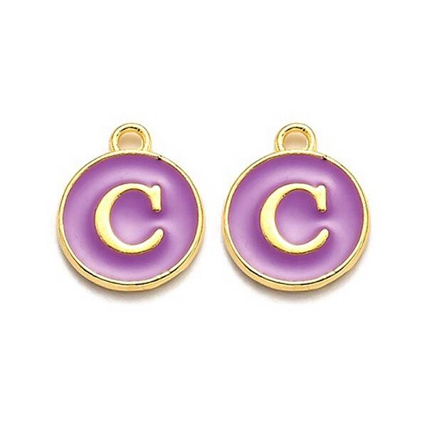 Golden Plated Alloy Enamel Charms