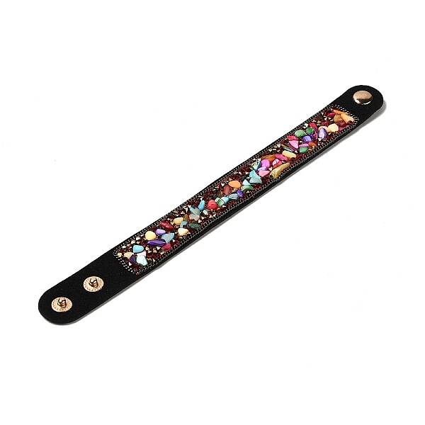 Faux Suede Snap Cord Bracelet