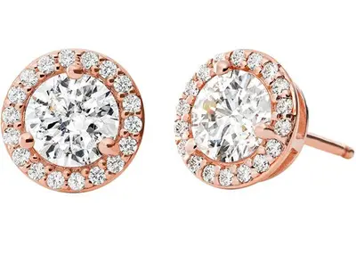 Michael Kors Orecchini Scintillanti In Bronzo Realizzati In Argento Con Zirconi Mkc1035An791