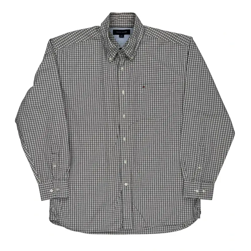 Tommy Hilfiger Checked Shirt - Large Black & White Cotton