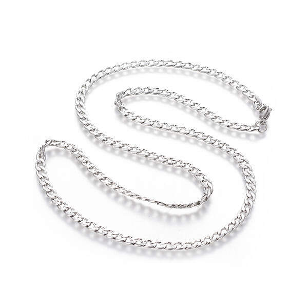 Non-Tarnish 304 Stainless Steel Curb Chain Necklaces