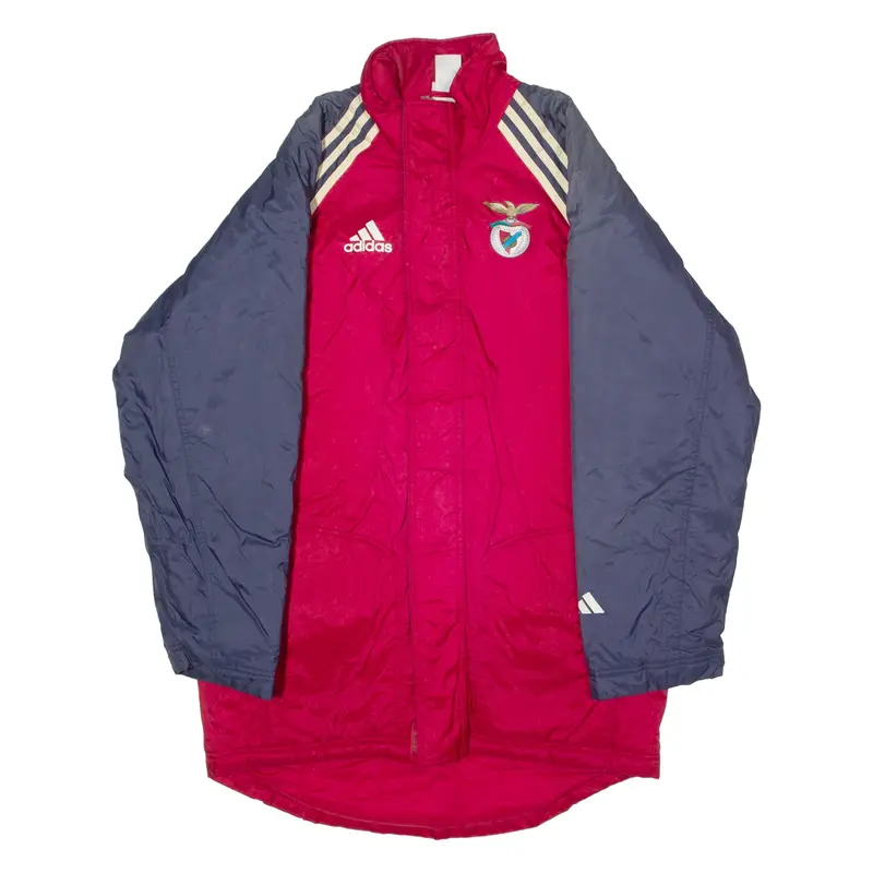 ADIDAS S.L Benfica Bench Mens Coat Red 90s Colourblock S