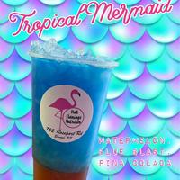 Tropical Mermaid Loaded Tea - 298 mg of Caffeine, Less than 1 Carb, Blue Blast, Watermelon & Pina Colada Flavor Blend - Bever...