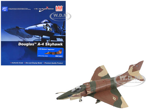 Douglas A-4E Skyhawk Aircraft Aggressor, 151095 (1985/6) United States Navy Air Power Series 1/72 Diecast Model by Hobby ...