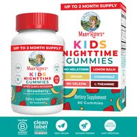 MaryRuth's Kids Nighttime Gummies - Sugar Free - NO Melatonin - L Theanine - Lemon Balm - Chamomile - Vitamin B6 - Relaxation...