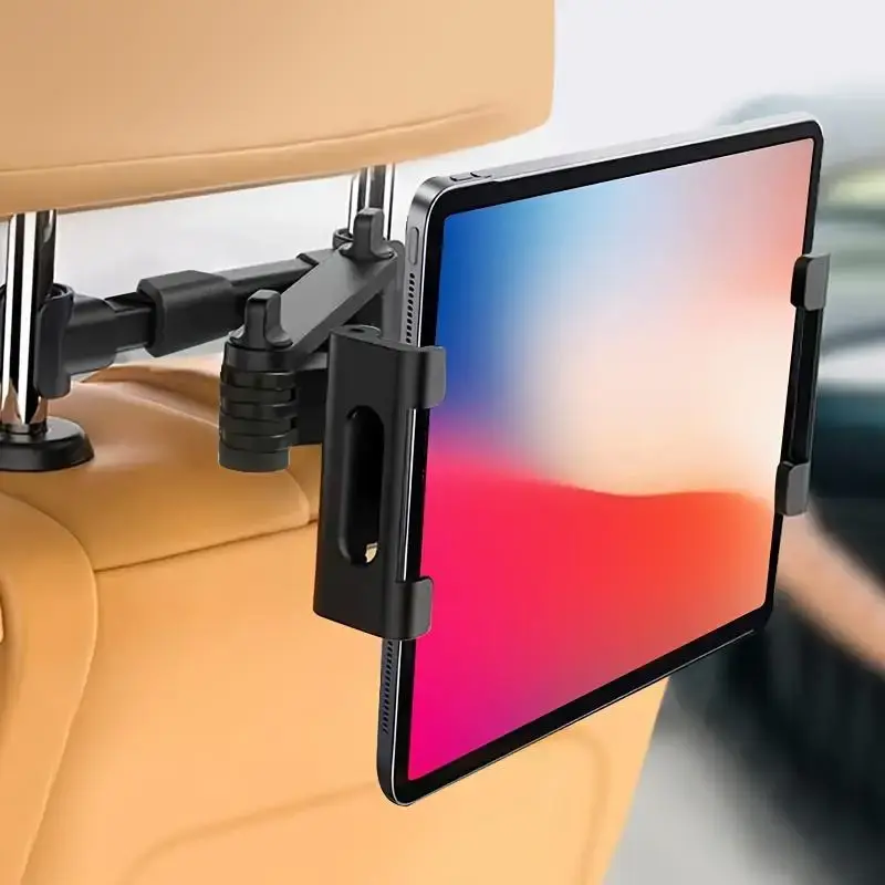 Car Headrest Tablet Mount, Car Headrest Tablet Holder, Seat Back Tablet Mount, Storage Holder for Tablet & Phone, Car Phone S...