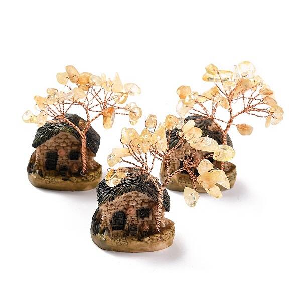 Resin & Natural Citrine Model Ornament