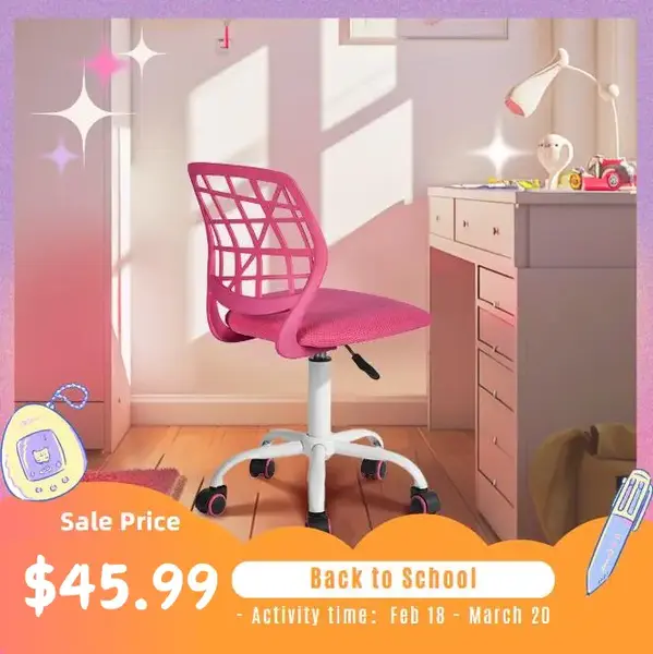 Homy Casa fashionable home computer chair student desk chair dormitory study  liftable swivel  office vanity  ergonomic chair...