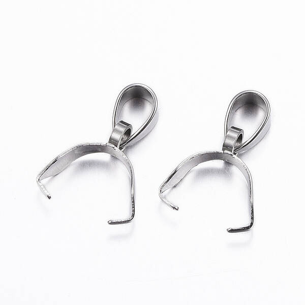 Tarnish Resistant 304 Stainless Steel Pendant Pinch Bails