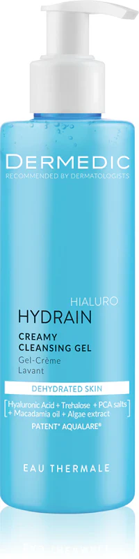 Dermedic Hydrain3 Hialuro cleansing gel cream for dehydrated and dry skin 200 ml