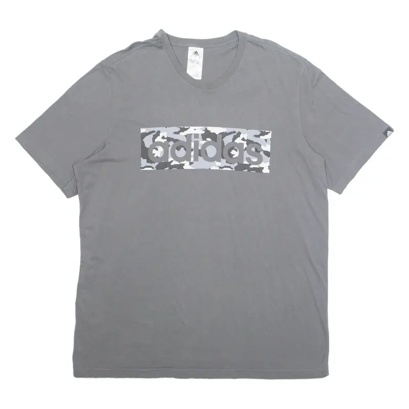 ADIDAS Camo Mens T-Shirt Grey XL