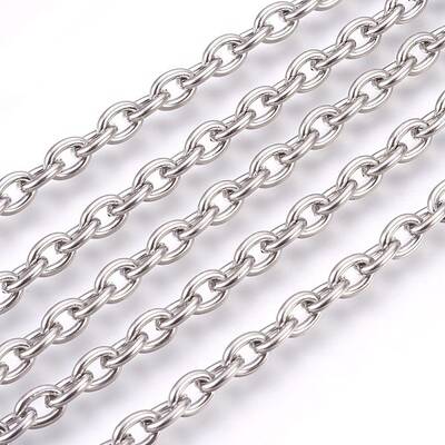 Tarnish Resistant 304 Stainless Steel Cable Chains