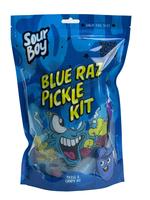 Sourboy Blue Raspberry Pickle Kit Candy Snack bag