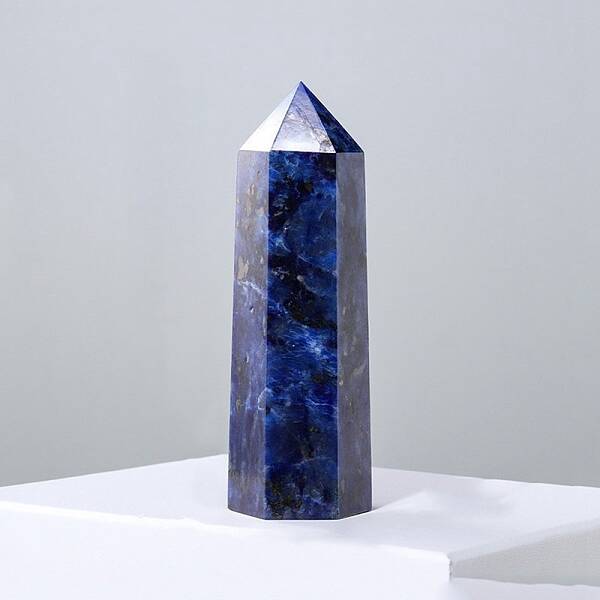 Point Tower Natural Sodalite Home Display Decoration