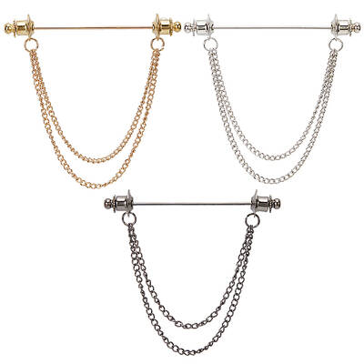 Zinc Alloy Hanging Chain Brooches