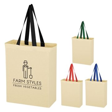 150 Promotional Natural 5 oz. Cotton Canvas Grocery Tote Bag - ...