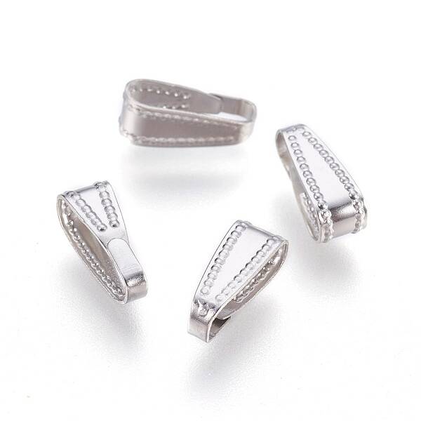 Tarnish Resistant 304 Stainless Steel Snap On Bails