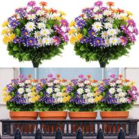 Artificial Daisy Flower, 10 Bundles Faux Plant, UV Resistant Fake Daisy, Faux Plant for Home Window Box Garden Planter, Flowe...