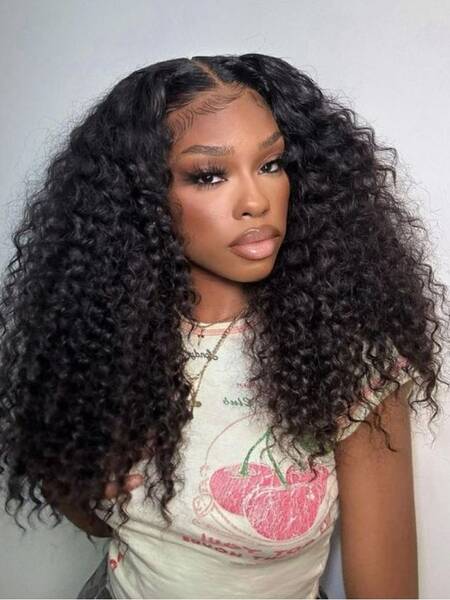 Nadula No Slip Wig 7x5 Byebye Knots Jerry Curly Lace Wig With Kinky Edges Human Hair Wig Pre Plucked
