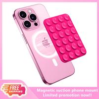 Magnetic Suction Cup Phone Mount | Detachable Suction Phone Grip | Hands-Free MagSafe Suction Mount for Phone Accessories Met...