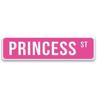 Princess Street Sign, 1 Count Creative Colorful Wall Decal, Wall Art Sticker for Entryway, Porch, Living Room, Bedroom, Offic...