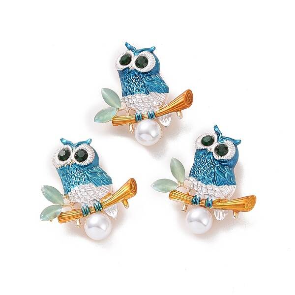 Alloy Resin Rhinestone Safety Brooches