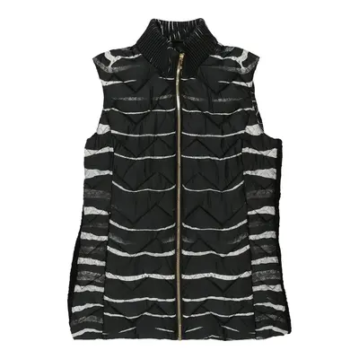 Just Cavalli Striped Gilet - Medium Black Polyester | Size: medium