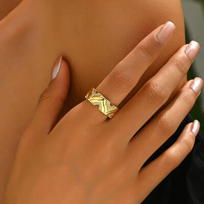 Brass Micro Pave Clear Cubic Zirconia Finger Rings for Women