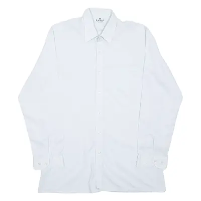 LUXOR CLUB Plain Shirt Blue Long Sleeve Mens M