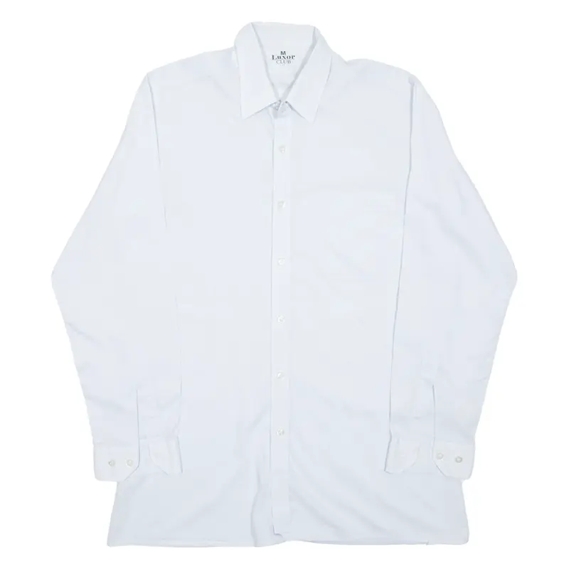 LUXOR CLUB Plain Shirt Blue Long Sleeve Mens M