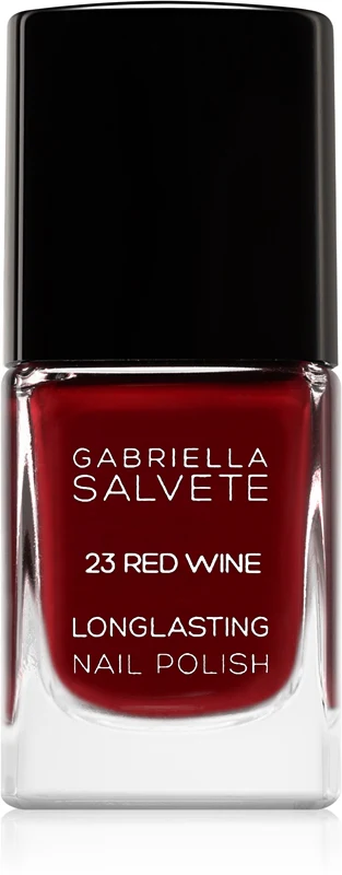 Gabriella Salvete Long Lasting Nail Polish With Intense Shine Color 23 Red Wine 11 Ml