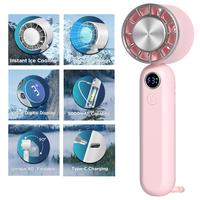 Portable Handheld Turbo Fan, 3 Gear Wind, Battery Operated, Up to 18 Working Hours, 3 IN 1 Hand Fan with Air Turbo Tech Cooli...