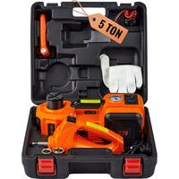 VEVOR Electric Car Jack, 5 Ton/11023 LBS Hydraulic Jack with Electric Impact Wrench, Portable Car Lift with Built-in Inflatab...