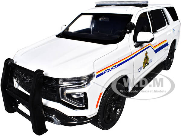 2025 Chevrolet Tahoe PPV with Light Bar RCMP Royal Canadian Mounted Police White Law Enforcement and Public Service Serie...