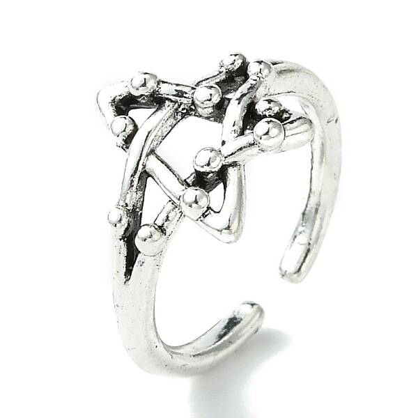 Star Alloy Open Cuff Rings