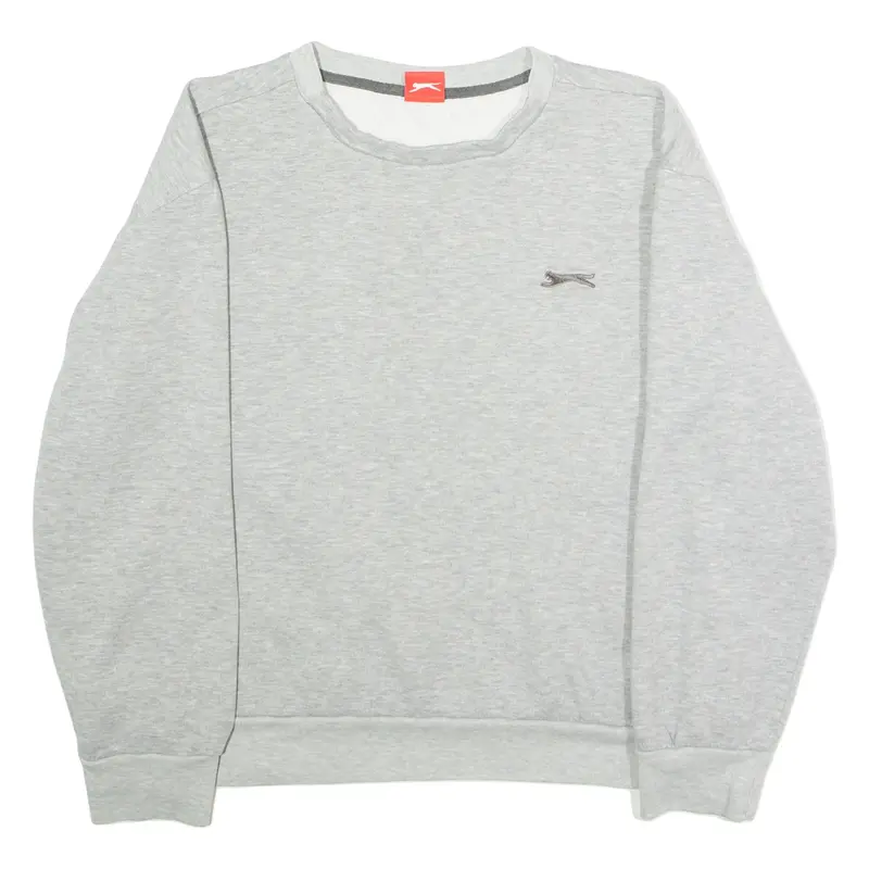 SLAZENGER Mens Sweatshirt Grey Crew Neck XL