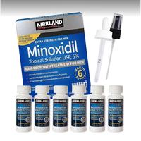 Kirkland Minoxidil 5% Topical Solution Extra Strength Hair Regrowth Treatment for Men Dropper Applicator Included Comfort