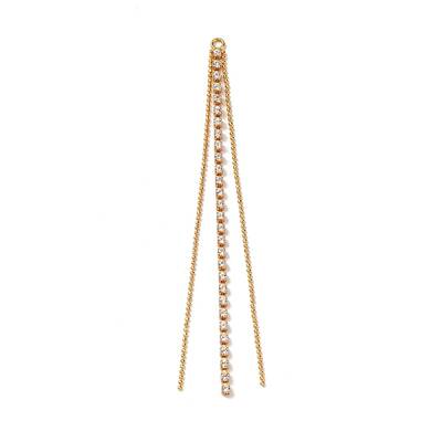 Brass Micro Pave Clear Cubic Zirconia Big Pendants