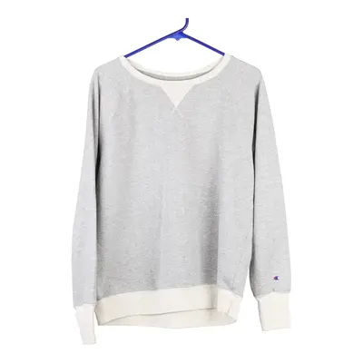 Champion Sweatshirt - Large Grey Cotton Blend