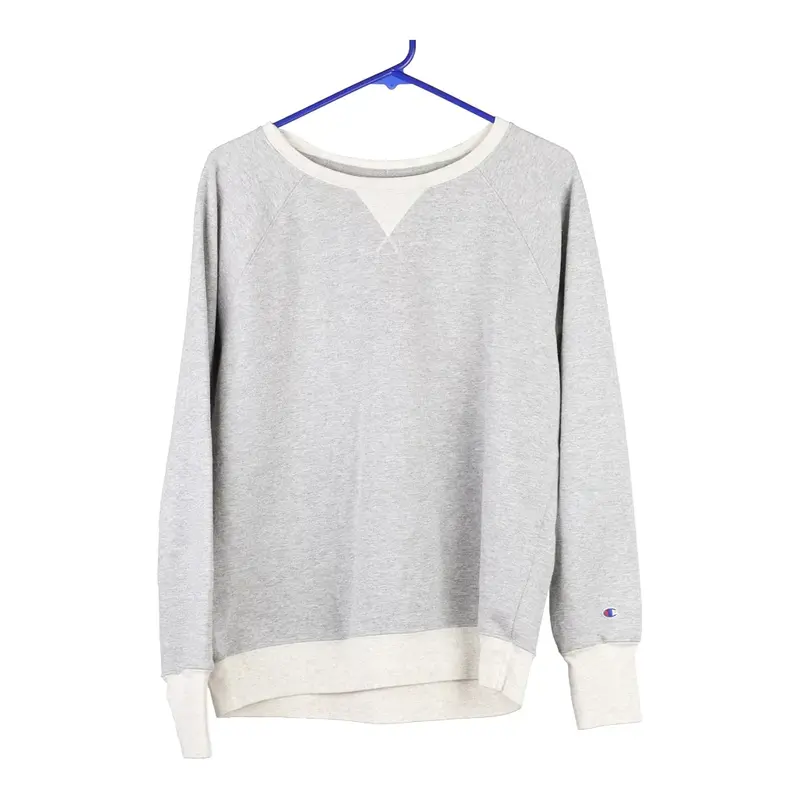 Champion Sweatshirt - Large Grey Cotton Blend