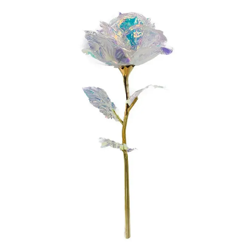 Colorful White Roses Artificial Flower Gift | Color: Colorful Roses In Bulk