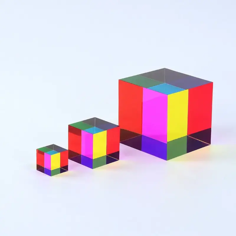 The Original CMY Cube - Cyan, Magenta & Yellow Optical Color Cube - Teaches Subtractive Color Mixing - Educational STEAM & Se...