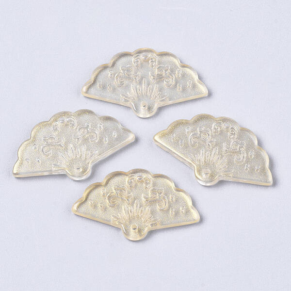 Transparent Spray Painted Glass Pendants