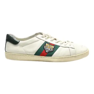 GUCCI Sneaker Trainers White Leather Mens UK 9.5