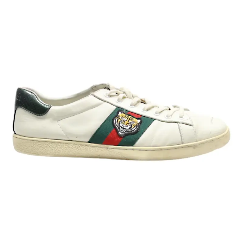 GUCCI Sneaker Trainers White Leather Mens UK 9.5