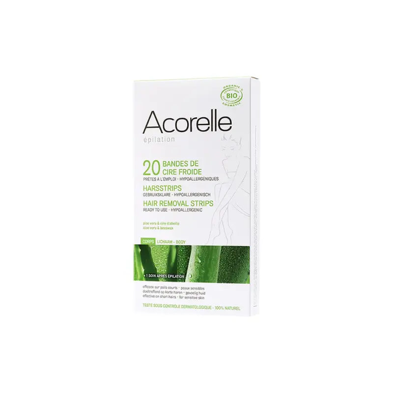 Acorelle Cold Wax Bands Body BIO Certified 20 units